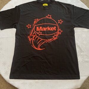 Market Black and Red Graphic Tee